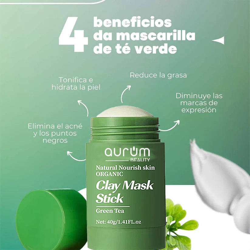 Mascarilla Té Verde - Clay Mask Stick™ (OFERTA 2x1) + Serum Anti Ojeras (GRATIS)