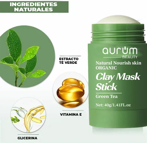 Mascarilla en Barra Enriquecida Con Té Verde - Clay Mask Stick™ (OFERTA 2x1)