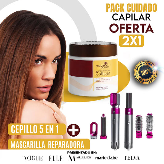 OFERTA 2x1 - Cepillo 5 en 1 + Mascarilla Reparadora