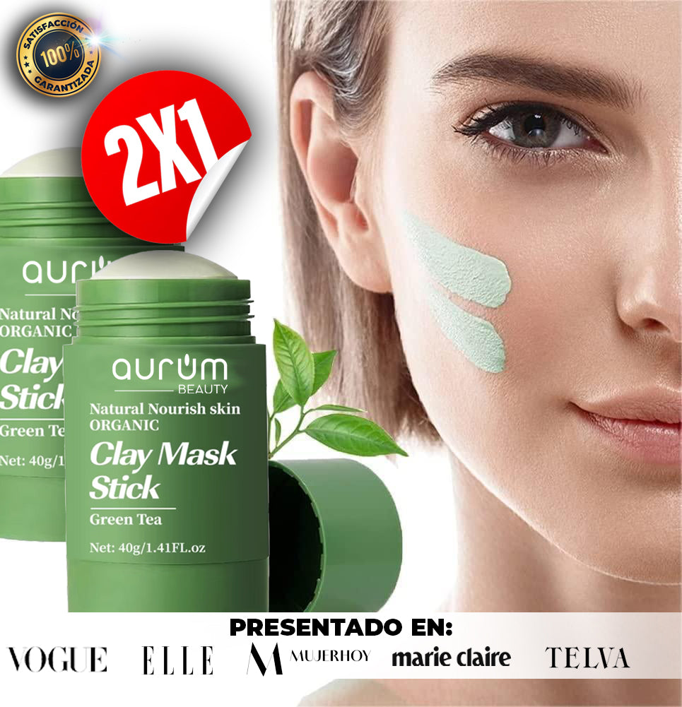 Mascarilla Té Verde - Clay Mask Stick™ (OFERTA 2x1) + Serum Anti Ojeras (GRATIS)